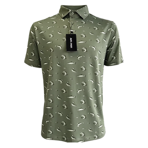"Gone Fishin" Golf Polo