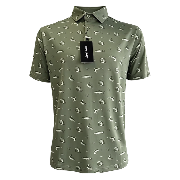 "Gone Fishin" Golf Polo