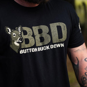 "BBD" Button Buck Down Tee