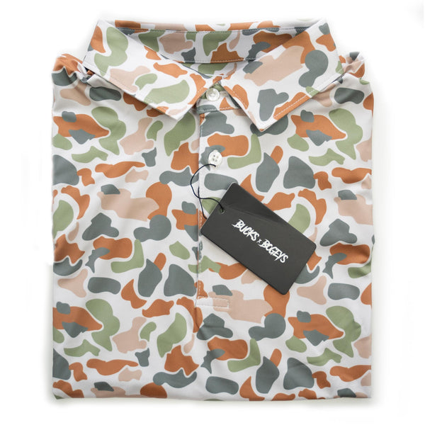 "Clubhouse Camo Green" Golf Polo