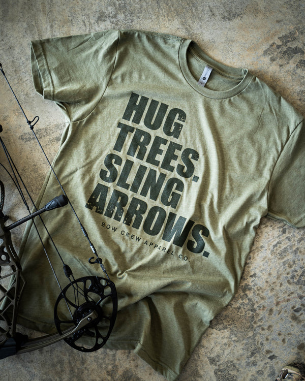 "Hug Trees, Sling Arrows" Tee