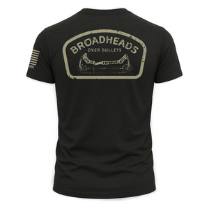 "Broadheads Over Bullets" Tee - Black