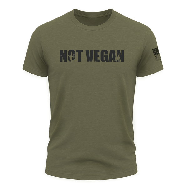 "Not Vegan" Tee - Military Green