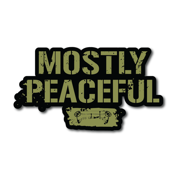"Mostly Peaceful" Sticker