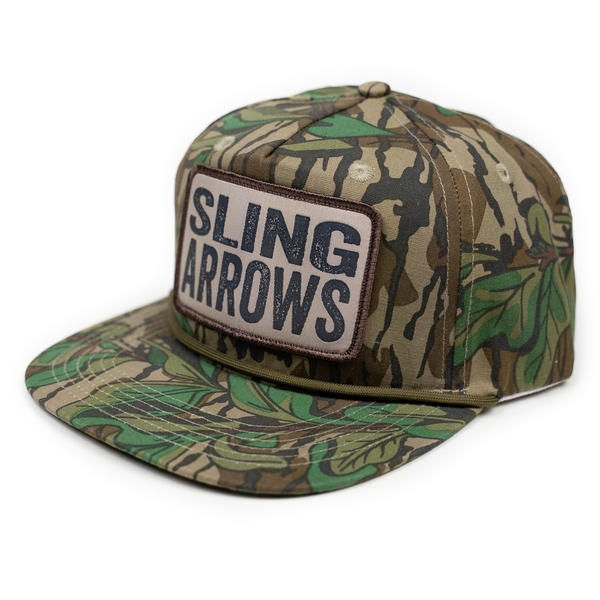 "Sling Arrows" Camo Rope Hat
