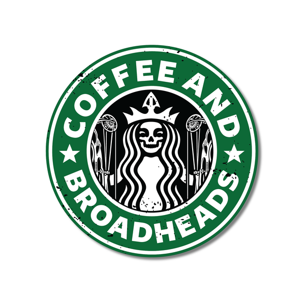 "Coffee & Broadheads" Sticker
