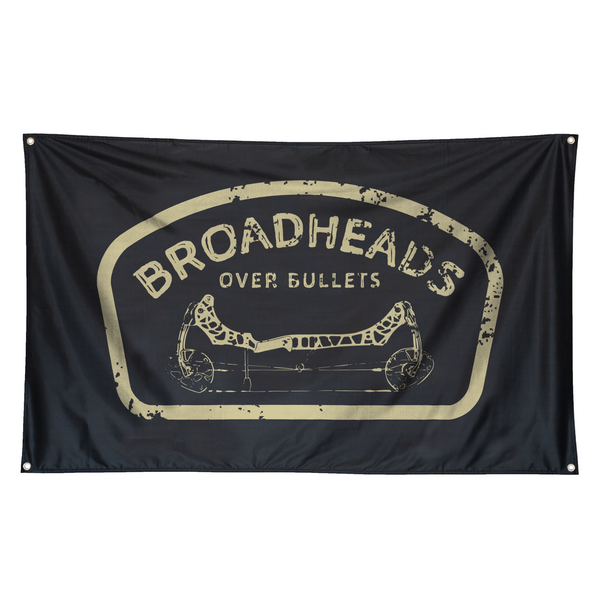 "Broadheads Over Bullets" Banner