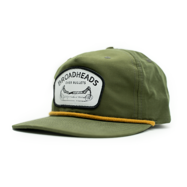 "Broadheads Over Bullets" Rope Hat - Forest Green
