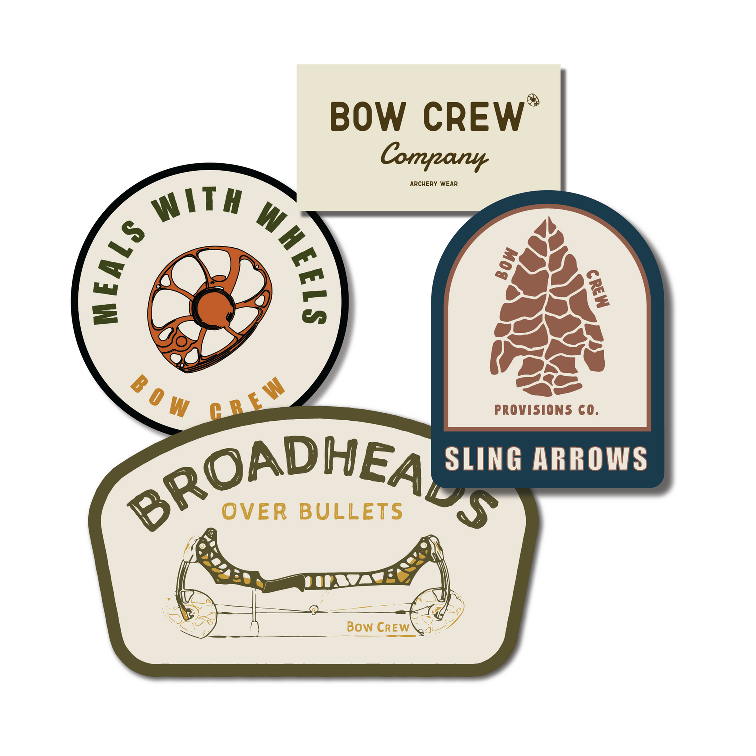 Bow Hunting Lifestyle Apparel Bow Crew STICKER PACK Bow Crew
